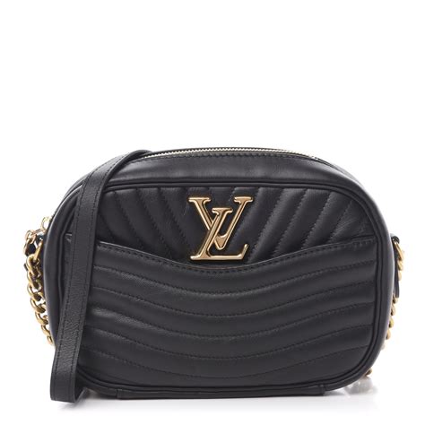 lv new wave camera bag|LOUIS VUITTON Calfskin New Wave Camera Bag Black.